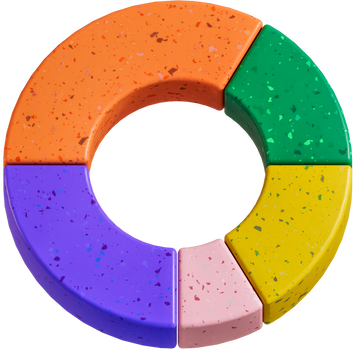 3D Buildable Mindmap Pie Chart